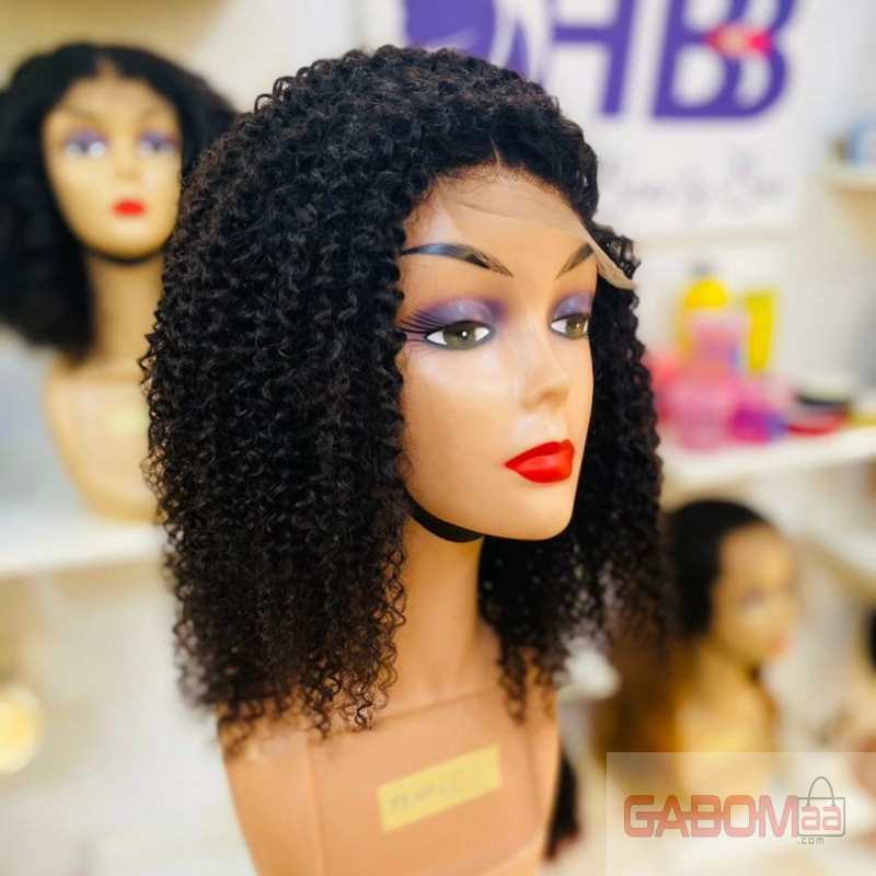perruque curly avec closure  taille 16